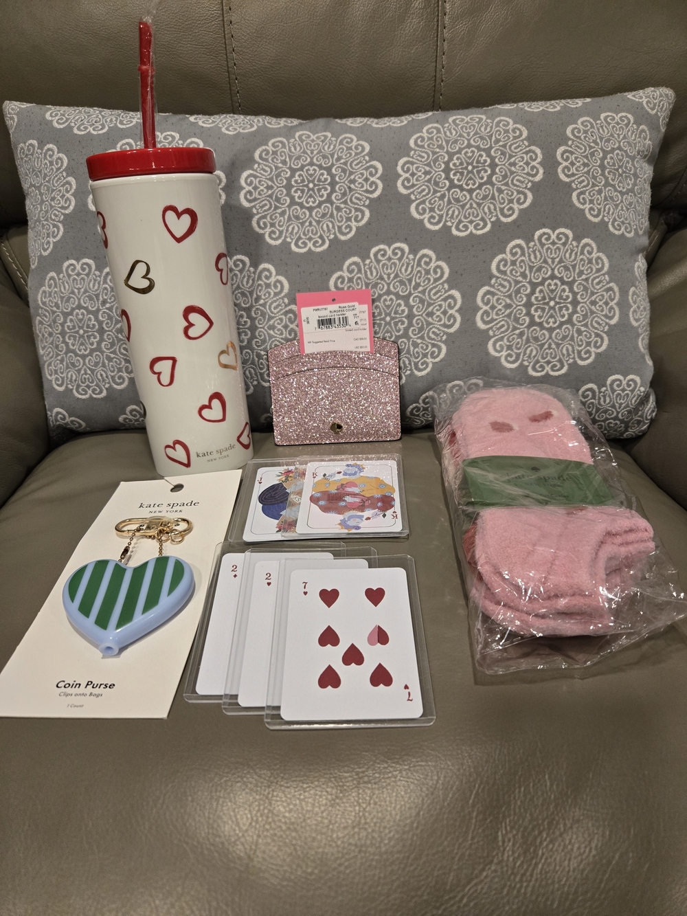 Kate Spade Rose Gold Card Holder & Accessories Bundle